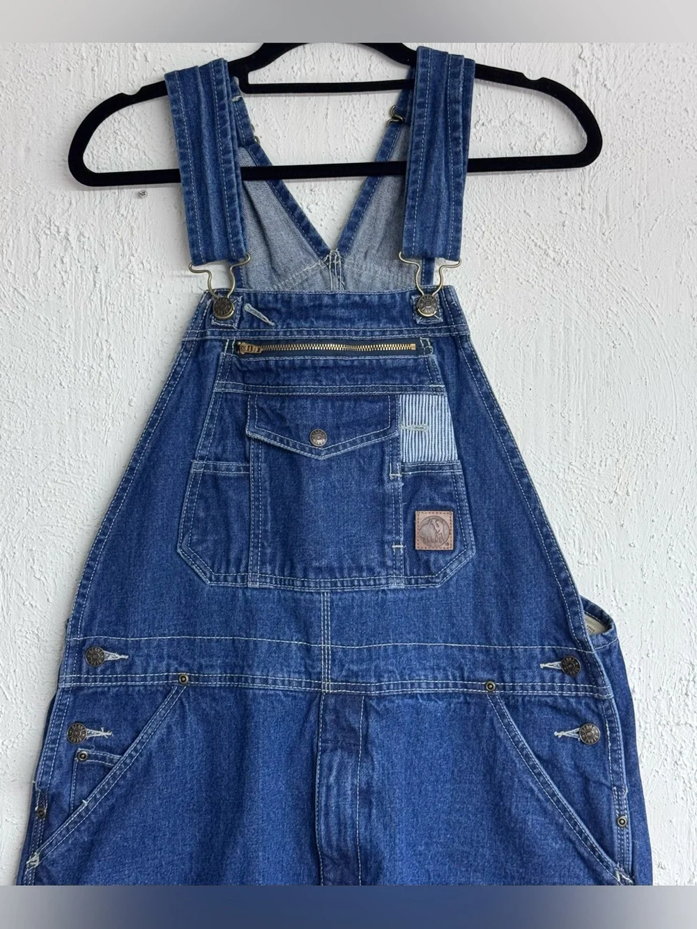 Berne Men's Stone Wash Dark Denim Unlined Bib Overalls Size 42x30